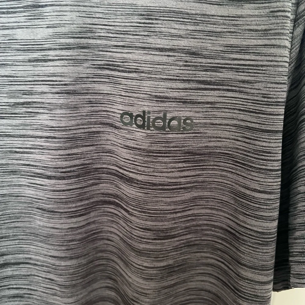 Adidas Men's Charcoal Striped Tee